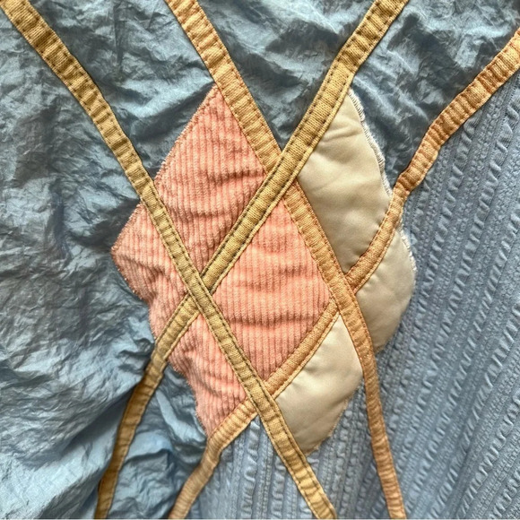 Vintage 80s pastel windbreaker in pink and light blue size large - Picture 3 of 8